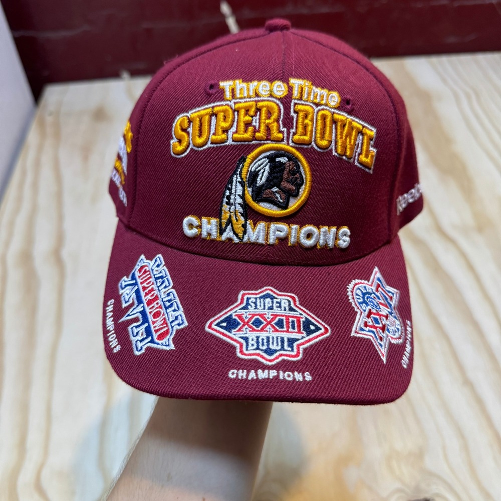 Reebok Washington Redskins Super Bowl Champions Hat Burgundy Mens OSFA NFL Cap